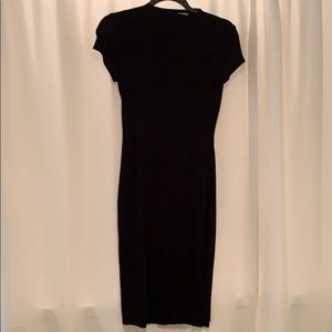 a black maxi dress